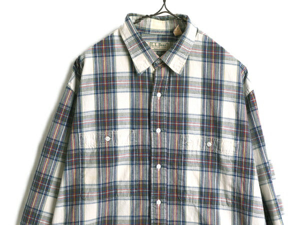 80s USA製 エルエルビーン チェック 長袖 シャツ メンズ XL / 80年代 ヴィンテージ LLBean 長袖シャツ 大きいサイズ LLビーン アウトドア