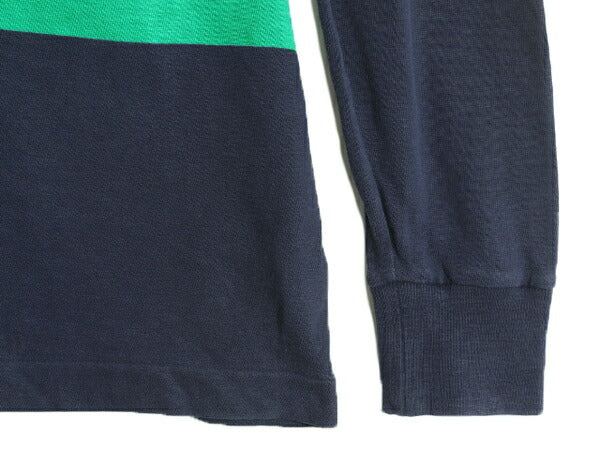 ポロ ラルフローレン 長袖 ラガーシャツ メンズ L / 古着 POLO 長袖シャツ ラグビー ヘビーウェイト マルチカラー ボーダー ワンポイント