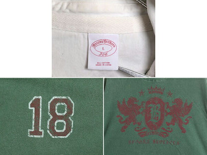 ブルックスブラザーズ 長袖 ラガー シャツ メンズ L / Brooks Brothers ラグビーシャツ ヘビーウェイト 2トーン バックプリント 長袖シャツ