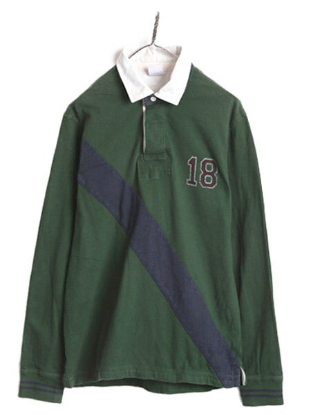 ブルックスブラザーズ 長袖 ラガー シャツ メンズ L / Brooks Brothers ラグビーシャツ ヘビーウェイト 2トーン バックプリント 長袖シャツ