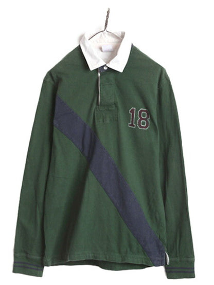 ブルックスブラザーズ 長袖 ラガー シャツ メンズ L / Brooks Brothers ラグビーシャツ ヘビーウェイト 2トーン バックプリント 長袖シャツ