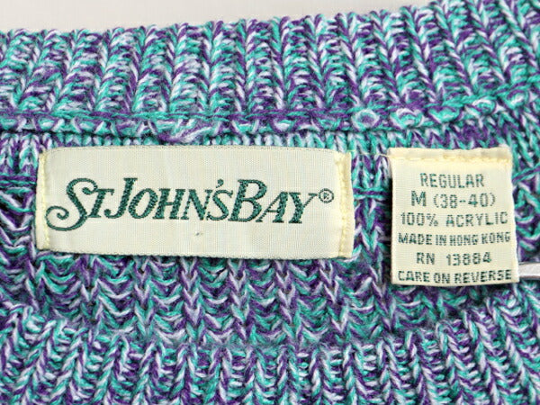 80s 90s ■ ST JOHN'S BAY アクリル チャンキー ニット セーター ( メンズ レディース  M ) セントジョンズベイ JCペニーJCPenney 杢編み
