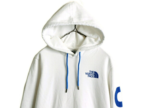 ノースフェイス 両面 プリント スウェット フード パーカー レディース L 古着 The North Face プルオーバー 裏起毛 トレーナー アウトドア