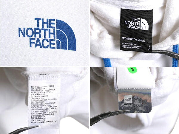 ノースフェイス 両面 プリント スウェット フード パーカー レディース L 古着 The North Face プルオーバー 裏起毛 トレーナー アウトドア