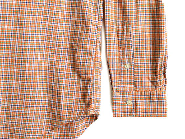 ■ ラルフローレン チェック 長袖 ボタンダウン シャツ ( メンズ L ) 古着 POLO コットン 長袖シャツ ポロ ワンポイント ポニー刺繍 薄手