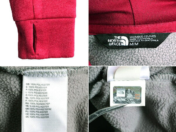 ノースフェイス 2トーン プリント フード パーカー レディース M 古着 The North Face アウトドア ジャージ 素材 裏 フリース ストレッチ