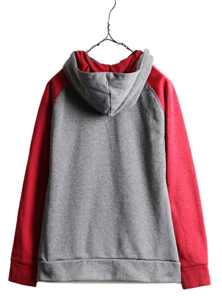 ノースフェイス 2トーン プリント フード パーカー レディース M 古着 The North Face アウトドア ジャージ 素材 裏 フリース ストレッチ