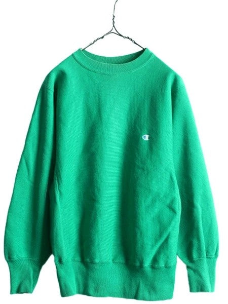 90s USA製 チャンピオン リバースウィーブ スウェット トレーナー メンズ M 90年代 オールド Champion 裏起毛 目付き ターコイズ グリーン