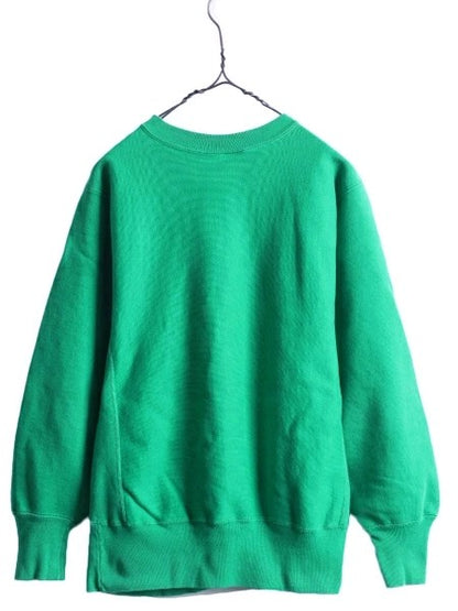 90s USA製 チャンピオン リバースウィーブ スウェット トレーナー メンズ M 90年代 オールド Champion 裏起毛 目付き ターコイズ グリーン