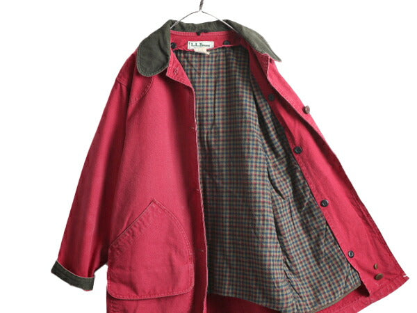 80s USA製 エルエルビーン ダック ハンティング ジャケット レディース M / 80年代 ヴィンテージ LLBEAN カバーオール 脱着 ライナー付き