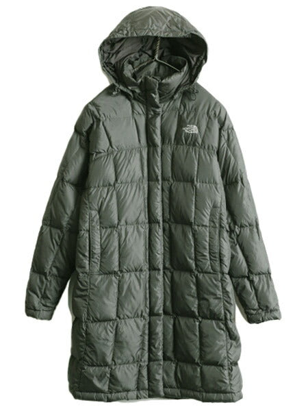 US企画 ノースフェイス ロング ダウン コート レディース S / The North Face アウトドア パーカー ジャケット 600フィル キルティング 灰