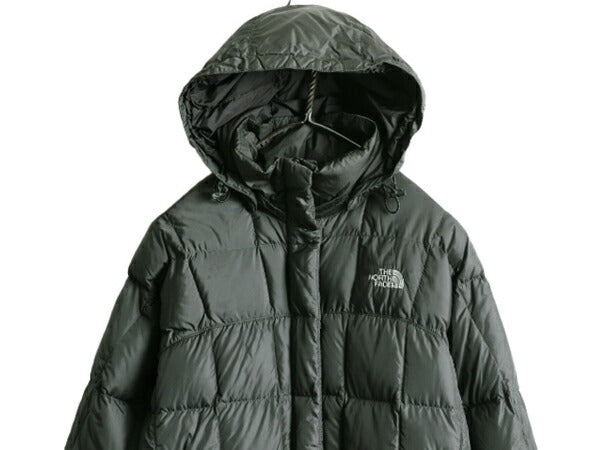 US企画 ノースフェイス ロング ダウン コート レディース S / The North Face アウトドア パーカー ジャケット 600フィル キルティング 灰