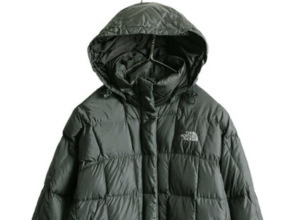 US企画 ノースフェイス ロング ダウン コート レディース S / The North Face アウトドア パーカー ジャケット 600フィル キルティング 灰