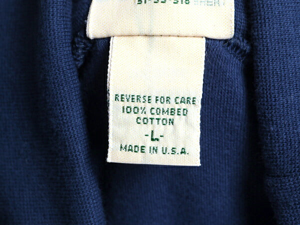 80s USA製 ST JOHN'S BAY タートルネック 長袖 Tシャツ メンズ レディース L / セントジョンズベイ 80年代 ヴィンテージ JCペニー 無地 紺