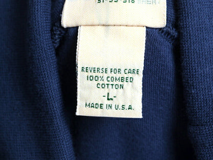 80s USA製 ST JOHN'S BAY タートルネック 長袖 Tシャツ メンズ レディース L / セントジョンズベイ 80年代 ヴィンテージ JCペニー 無地 紺