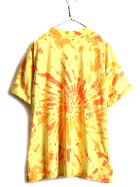 90s USA製 大きいサイズ XL ■ DUCK HEAD ダックヘッド ポケット付き タイダイ 半袖 Tシャツ ( メンズ ) 古着 90年代 オールド ポケT 総柄