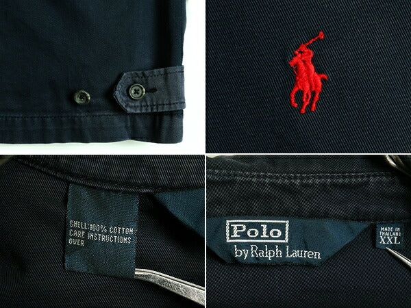 90s 大きいサイズ XXL ■ POLO ポロ ラルフローレン コットン スイングトップ ジャケット ( メンズ 2XL ) 古着 90年代 ジャンパー ブルゾン