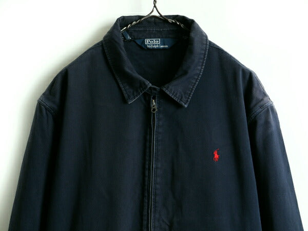 90s 大きいサイズ XXL ■ POLO ポロ ラルフローレン コットン スイングトップ ジャケット ( メンズ 2XL ) 古着 90年代 ジャンパー ブルゾン