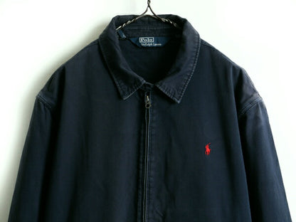 90s 大きいサイズ XXL ■ POLO ポロ ラルフローレン コットン スイングトップ ジャケット ( メンズ 2XL ) 古着 90年代 ジャンパー ブルゾン