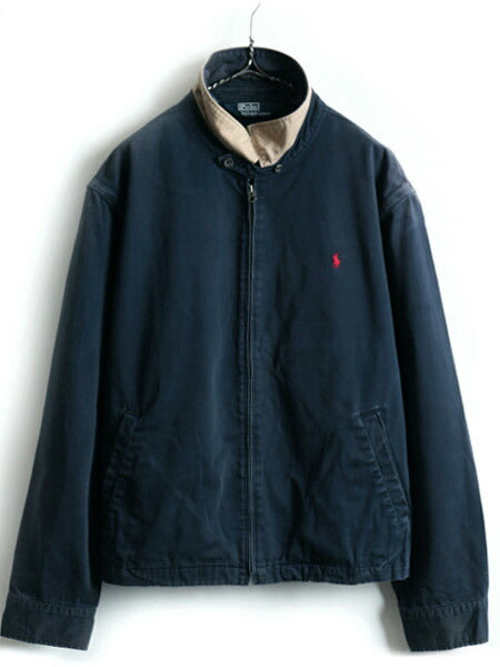 90s 大きいサイズ XXL ■ POLO ポロ ラルフローレン コットン スイングトップ ジャケット ( メンズ 2XL ) 古着 90年代 ジャンパー ブルゾン