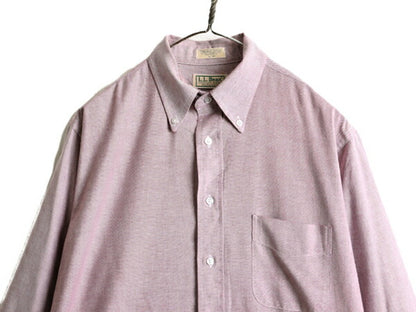 80s USA製 エルエルビーン オックスフォード 長袖 ボタンダウン シャツ メンズ L 程/ 古着 80年代 ヴィンテージ LLBEAN 長袖シャツ Yシャツ