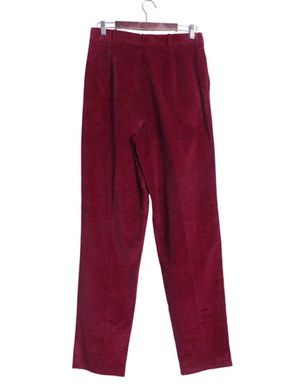 デッドストック 70s 80s USA製 ブルックスブラザーズ 太畝 コーデュロイ パンツ 12 レディース M 程/ ヴィンテージ ストレート ツータック