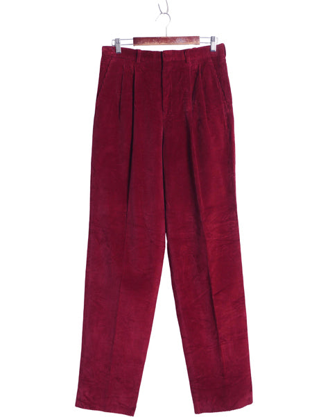 デッドストック 70s 80s USA製 ブルックスブラザーズ 太畝 コーデュロイ パンツ 12 レディース M 程/ ヴィンテージ ストレート ツータック