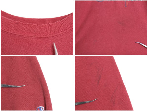 90s USA製 チャンピオン リバースウィーブ スウェット メンズ XL オールド トレーナー スクリプト ロゴ 刺繍 ヘビーウェイト 大きいサイズ