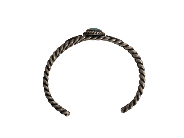 ~ 50s ★ ナバホ ターコイズ ツイステッドワイヤー シルバー バングル / 小物 サンダーバード STERLING ブレスレット 銀 フレッドハービー