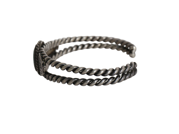 ~ 50s ★ ナバホ ターコイズ ツイステッドワイヤー シルバー バングル / 小物 サンダーバード STERLING ブレスレット 銀 フレッドハービー