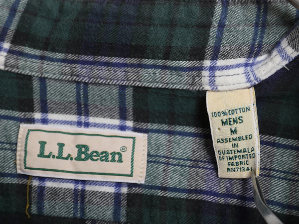 90s エルエルビーン チェック フランネル 長袖 ボタンダウン シャツ メンズ M 古着 オールド コットン 長袖シャツ ネルシャツ マルチカラー