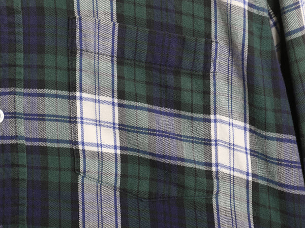 90s エルエルビーン チェック フランネル 長袖 ボタンダウン シャツ メンズ M 古着 オールド コットン 長袖シャツ ネルシャツ マルチカラー