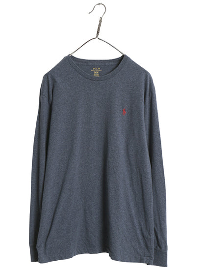 ポロ ラルフローレン 長袖 Tシャツ メンズ M ロンT ロングスリーブ コットン ワンポイント カットソー インナー シングルステッチ シンプル