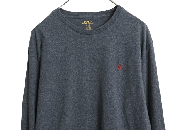 ポロ ラルフローレン 長袖 Tシャツ メンズ M ロンT ロングスリーブ コットン ワンポイント カットソー インナー シングルステッチ シンプル