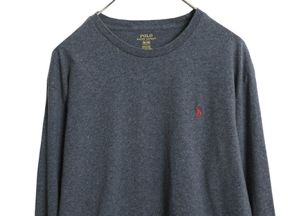 ポロ ラルフローレン 長袖 Tシャツ メンズ M ロンT ロングスリーブ コットン ワンポイント カットソー インナー シングルステッチ シンプル