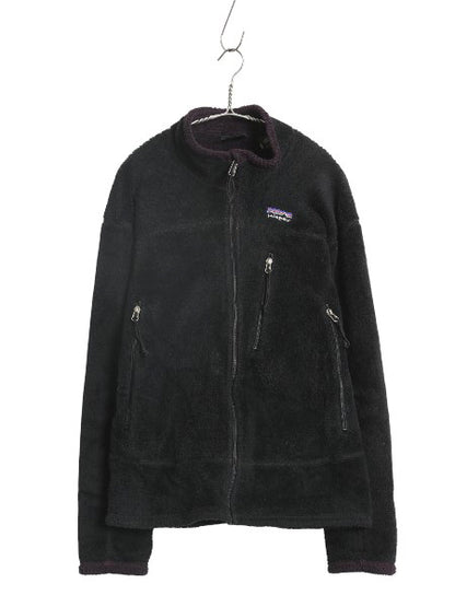 00s USA製 パタゴニア R4 フルジップ フリース ジャケットメンズ M / 古着 01年製 オールド ジャンパー ブルゾン パイル レギュレーター 黒