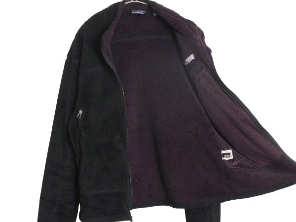 00s USA製 パタゴニア R4 フルジップ フリース ジャケットメンズ M / 古着 01年製 オールド ジャンパー ブルゾン パイル レギュレーター 黒