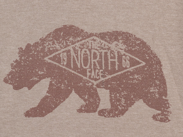 ノースフェイス プリント スウェット フード パーカー メンズ L / アウトドア 裏起毛 プルオーバー トレーナー ベア イラスト グラフィック