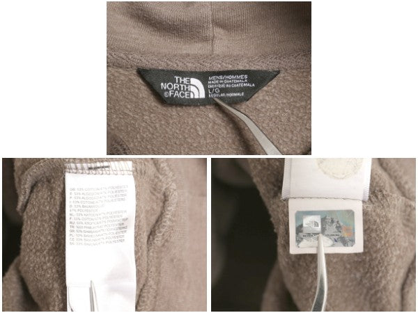 ノースフェイス プリント スウェット フード パーカー メンズ L / アウトドア 裏起毛 プルオーバー トレーナー ベア イラスト グラフィック