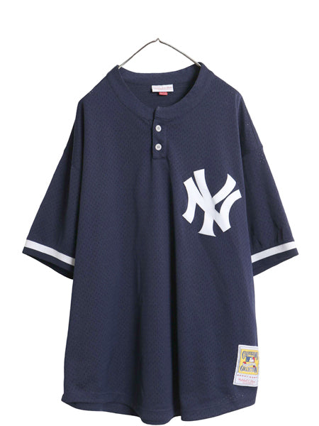 ヤンキース ベースボール シャツ メンズ XXXL / MLB オフィシャル ミッチェルアンドネス 大リーグ ユニフォーム プルオーバー 大きいサイズ