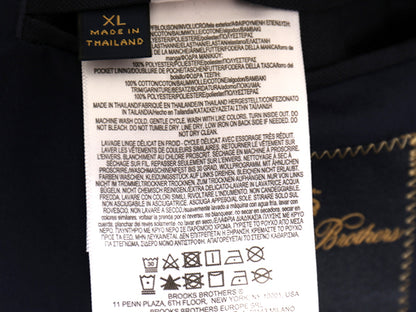 ブルックスブラザーズ テーラード ジャケット メンズ XL ストレッチ コットン 混紡 ブレザー サマー オールシーズン 無地 大きいサイズ 紺