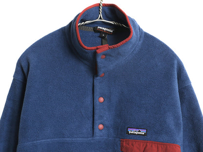 パタゴニア ライトウェイト シンチラ スナップT メンズ M 古着 18年製 アウトドア フリース プルオーバー ジャケット ブルゾン ハイネック
