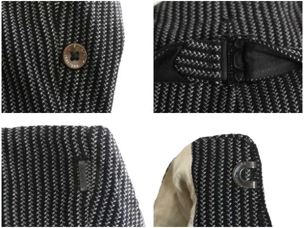 1880s ~ アンティーク ★ 針刺し シンチバック コール スラックス 実寸 40 32 程 ヴィンテージ サスペンダー付き ストライプ ウール パンツ