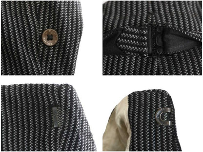 1880s ~ アンティーク ★ 針刺し シンチバック コール スラックス 実寸 40 32 程 ヴィンテージ サスペンダー付き ストライプ ウール パンツ