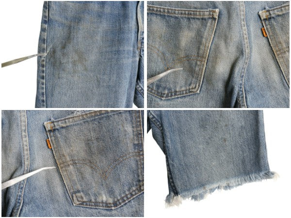 70s USA製 ★ リーバイス 646 カットオフ デニム ショーツ パンツ メンズ 33 ヴィンテージ ジーンズ ジーパン ショートパンツ オレンジタブ