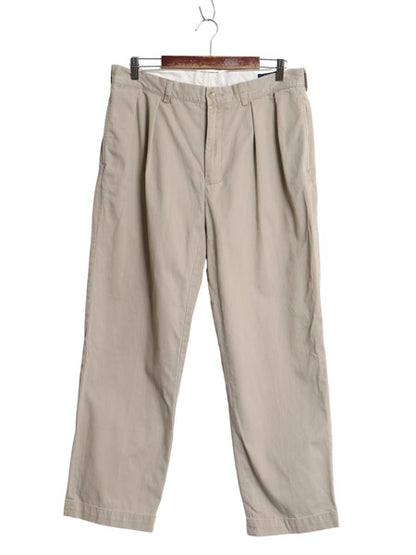 ポロ ラルフローレン チノ パンツ メンズ 34 30 / CLASSIC FIT コットン ツータック ストレート チノパン ボトムス スラックス ベージュ