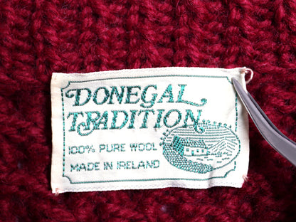 80s アイルランド製 フィッシャーマン ウール ニット セーター メンズ XL ヴィンテージ アラン ケーブル ローゲージ 大きいサイズ シンプル