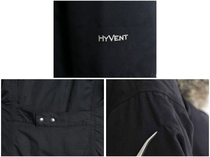 ノースフェイス ダウン パーカー ジャケット レディース XL / ナイロン HYVENT ロング コート フェイク ファー付き ブラック 大きいサイズ