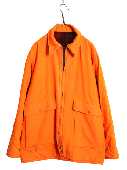 80s USA製 エルエルビーン リバーシブル ハンティング ジャケット メンズ XL / ヴィンテージ チェック ウール ブルゾン ジャンパー 赤 黒