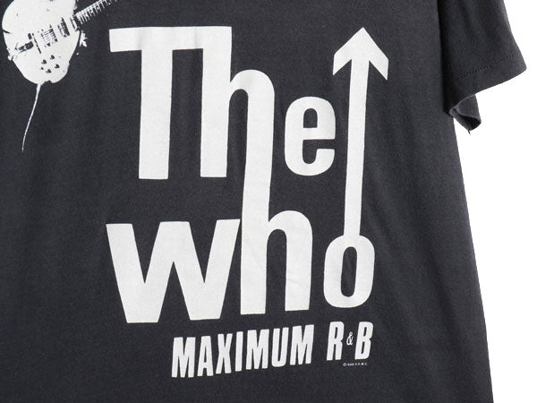 80s USA製 The Who イラスト プリント ツアー Tシャツ メンズ L 小さめ M 程 / ヴィンテージ オフィシャル バンド ロック モッズ 当時物 黒